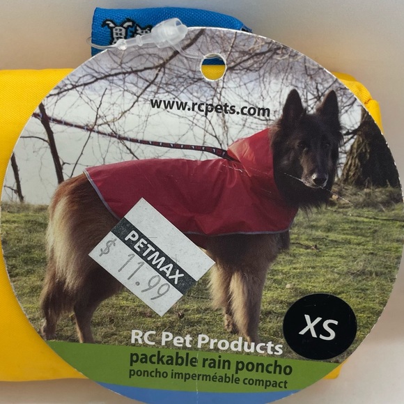 RC Pet Packable rain poncho size XS - Picture 2 of 4